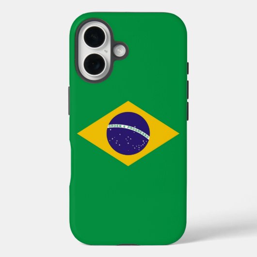 Apple iPhone 16 Case-Mate mit brasilianischer Flag Hülle (Rückseite)