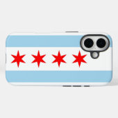 Apple iPhone 16 Case-Mate mit Chicagoer Flagge Hülle (Rückseite (Horizontal))