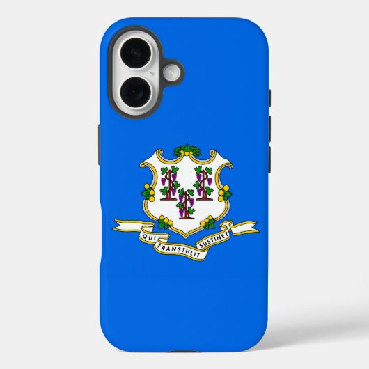 Apple iPhone 16 Case-Mate mit Connecticut-Flag Hülle (Rückseite)