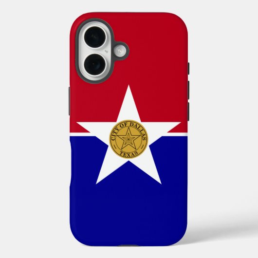 Apple iPhone 16 Case-Mate mit Dallas-Flagge Hülle (Rückseite)