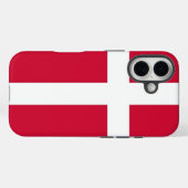 Apple iPhone 16 Case-Mate mit dänischer Flagge Hülle (Rückseite (Horizontal))