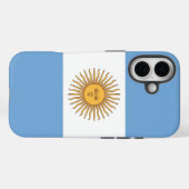 Apple iPhone 16 Case-Mate mit der Flagge Argentini Hülle (Rückseite (Horizontal))