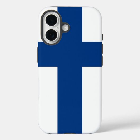 Apple iPhone 16 Case-Mate mit finnischer Flagge Hülle (Rückseite)