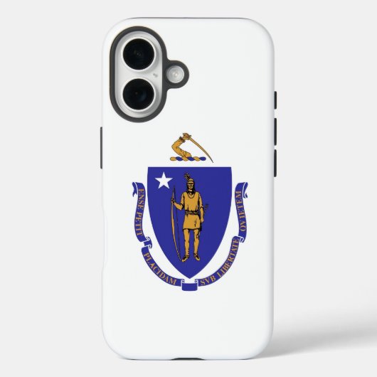 Apple iPhone 16 Case-Mate mit Massachusetts Flag Hülle (Rückseite)