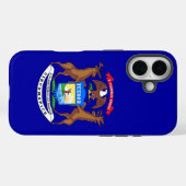 Apple iPhone 16 Case-Mate mit Michigan-Flagge Hülle (Rückseite (Horizontal))