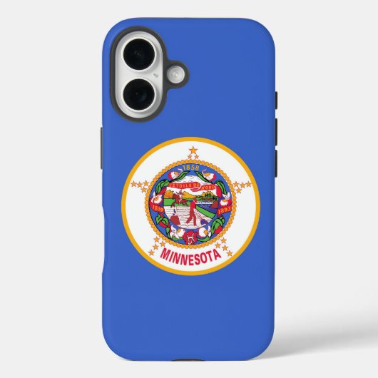 Apple iPhone 16 Case-Mate mit Minnesota-Flag Hülle (Rückseite)