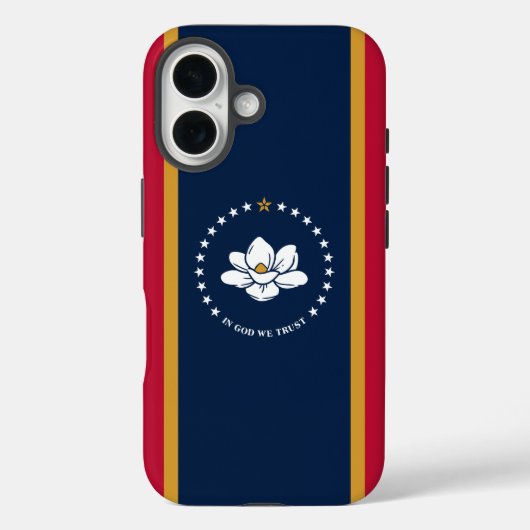 Apple iPhone 16 Case-Mate mit Mississippi-Flagge Hülle (Rückseite)