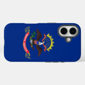 Apple iPhone 16 Case-Mate mit North Dakota-Flagge Hülle (Rückseite (Horizontal))