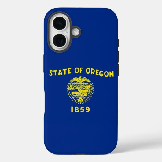 Apple iPhone 16 Case-Mate mit Oregon-Flagge Hülle (Rückseite)