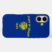 Apple iPhone 16 Case-Mate mit Oregon-Flagge Hülle (Rückseite (Horizontal))