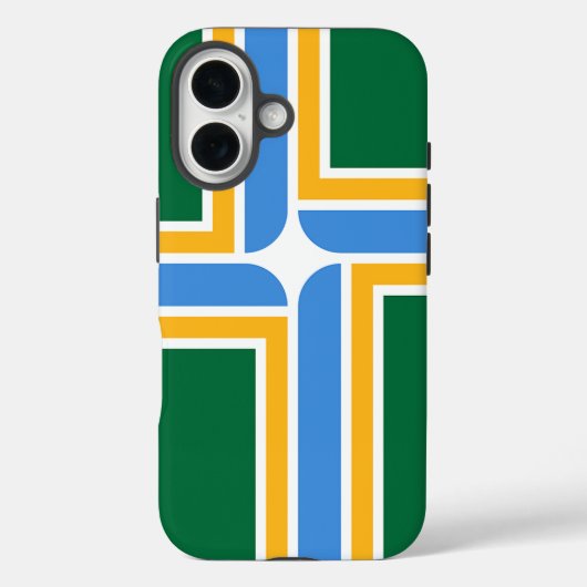 Apple iPhone 16 Case-Mate mit Portland-Flagge Hülle (Rückseite)