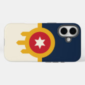 Apple iPhone 16 Case-Mate mit Tulsa City-Flagge Hülle (Rückseite (Horizontal))