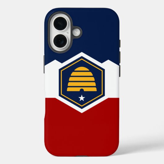 Apple iPhone 16 Hülle, Flagge des Bundesstaates Ut Case-Mate iPhone Hülle (Rückseite)