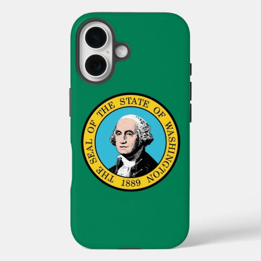 Apple iPhone 16 Hülle, Flagge des Bundesstaates Wa Case-Mate iPhone Hülle (Rückseite)