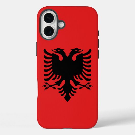 Apple iPhone 16 Plus Case-Mate, Albanien-Flagge Case-Mate iPhone Hülle (Rückseite)