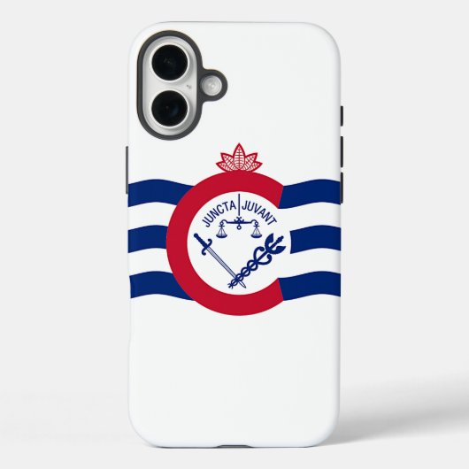 Apple iPhone 16 Plus Case-Mate Cincinnati-Flagge Hülle (Rückseite)