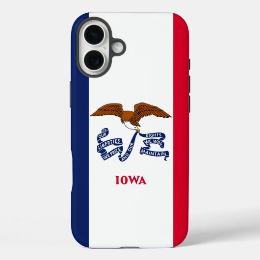Apple iPhone 16 Plus Case-Mate Iowa Flag Hülle (Rückseite)