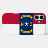 Apple iPhone 16 Plus Case-Mate North Carolina Flag Hülle (Rückseite (Horizontal))