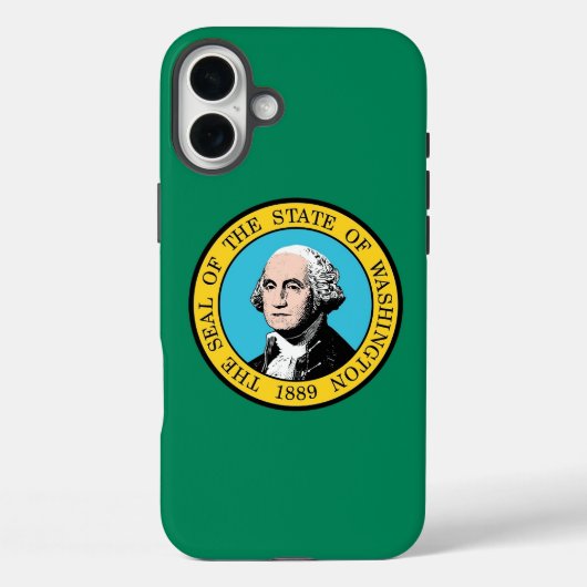Apple iPhone 16 Plus Case, Washington State flag Case-Mate iPhone Hülle (Rückseite)