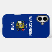 Apple iPhone 16 Plus Hülle, Flagge von Wisconsin Case-Mate iPhone Hülle (Rückseite (Horizontal))