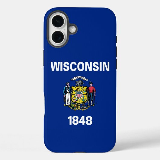 Apple iPhone 16 Plus Hülle, Flagge von Wisconsin Case-Mate iPhone Hülle (Rückseite)