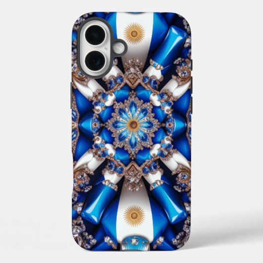 Apple iPhone 16 Plus Mate, Argentinien Farben Case-Mate iPhone Hülle (Rückseite)