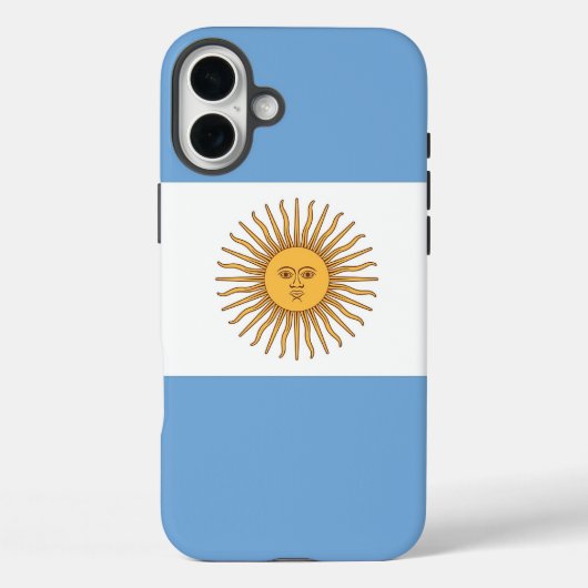 Apple iPhone 16 Plus Mate, argentinische Flagge Case-Mate iPhone Hülle (Rückseite)