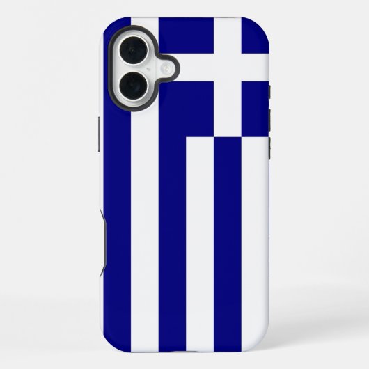 Apple iPhone 16 Plus Mate, Greece flag Hülle (Rückseite)