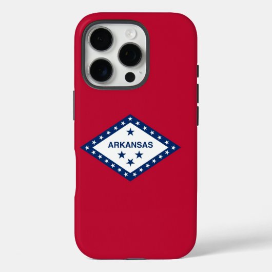 Apple iPhone 16 Pro Case-Mate, Arkansas Flag Case-Mate iPhone Hülle (Rückseite)