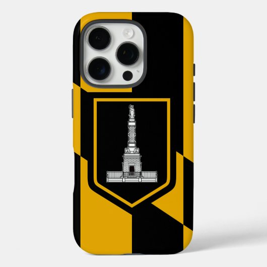 Apple iPhone 16 Pro Case-Mate, Baltimore Flag Case-Mate iPhone Hülle (Rückseite)