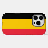 Apple iPhone 16 Pro Case-Mate, Belgische Flagge Case-Mate iPhone Hülle (Rückseite (Horizontal))
