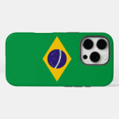 Apple iPhone 16 Pro Case-Mate, Brasilien-Flagge Case-Mate iPhone Hülle (Rückseite (Horizontal))