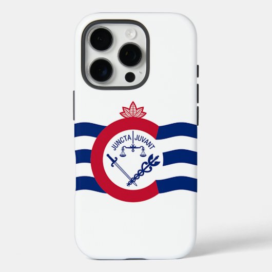 Apple iPhone 16 Pro Case-Mate, Cincinnati-Flagge Case-Mate iPhone Hülle (Rückseite)