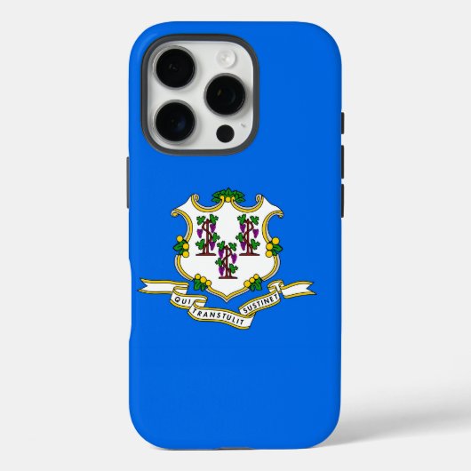 Apple iPhone 16 Pro Case-Mate, Connecticut-Flag Case-Mate iPhone Hülle (Rückseite)