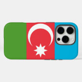 Apple iPhone 16 Pro Case-Mate, Flagge Aserbaidscha Case-Mate iPhone Hülle (Rückseite (Horizontal))