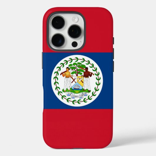 Apple iPhone 16 Pro Case-Mate, Flagge von Belize Case-Mate iPhone Hülle (Rückseite)