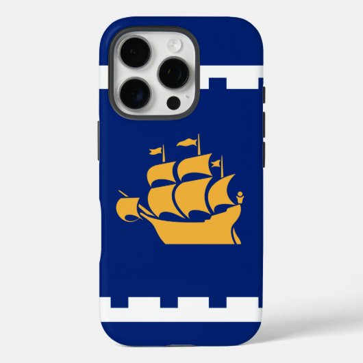 Apple iPhone 16 Pro Case-Mate, Flagge von Québec Case-Mate iPhone Hülle (Rückseite)