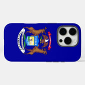 Apple iPhone 16 Pro Case-Mate, Michigan-Flagge Case-Mate iPhone Hülle (Rückseite (Horizontal))