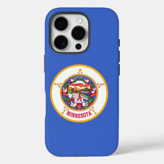 Apple iPhone 16 Pro Case-Mate, Minnesota-Flag Case-Mate iPhone Hülle (Rückseite)