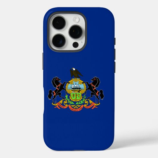 Apple iPhone 16 Pro Case-Mate, Pennsylvania-Flagge Case-Mate iPhone Hülle (Rückseite)