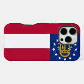 Apple iPhone 16 Pro Max Fall, Georgia Flag Hülle (Rückseite (Horizontal))