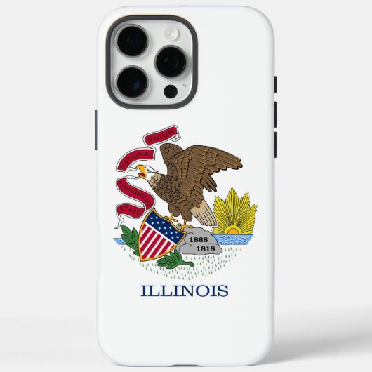 Apple iPhone 16 Pro Max Fall, Illinois Flag Case-Mate iPhone Hülle (Rückseite)