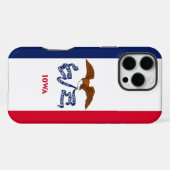 Apple iPhone 16 Pro Max Fall, Iowa-Flagge Hülle (Rückseite (Horizontal))