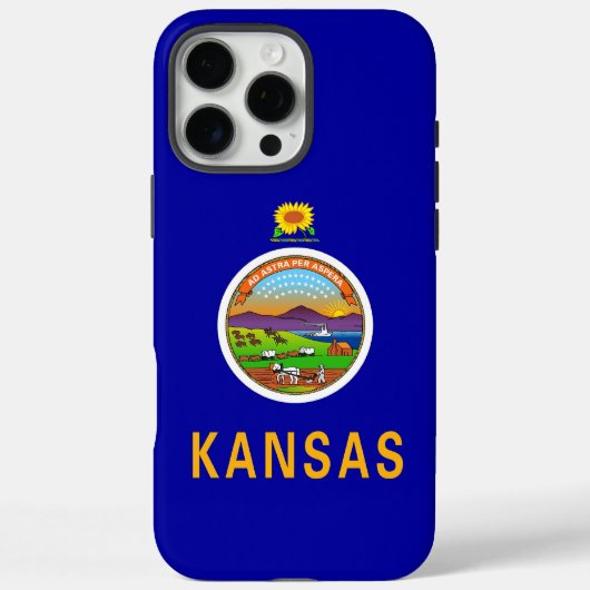 Apple iPhone 16 Pro Max Fall, Kansas Flag Case-Mate iPhone Hülle (Rückseite)