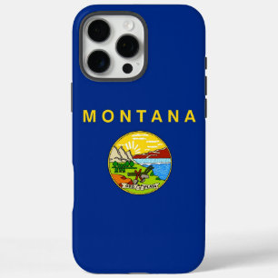 Apple iPhone 16 Pro Max Fall, Montana-Flagge Hülle