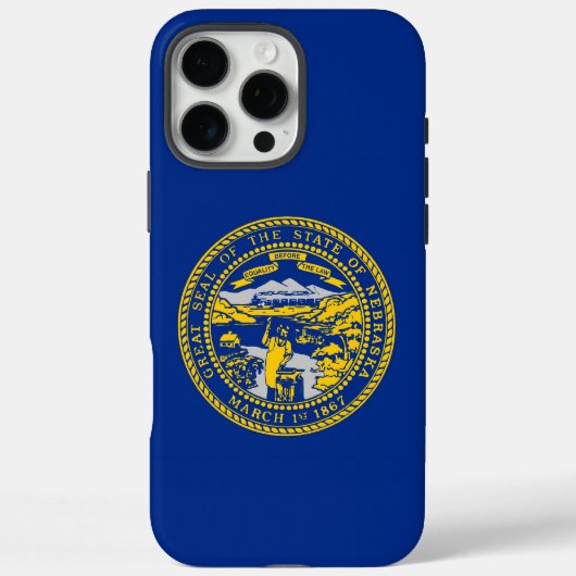 Apple iPhone 16 Pro Max Fall, Nebraska-Flagge Case-Mate iPhone Hülle (Rückseite)