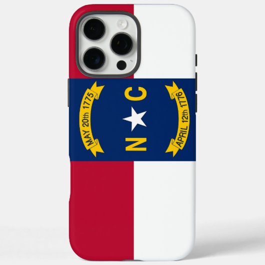Apple iPhone 16 Pro Max Fall, North Carolina Flagg Case-Mate iPhone Hülle (Rückseite)