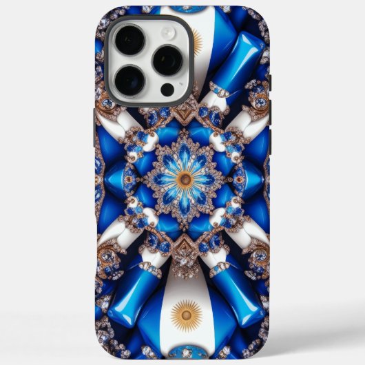 Apple iPhone 16 Pro Max Hülle, Argentinien Farben Case-Mate iPhone Hülle (Rückseite)