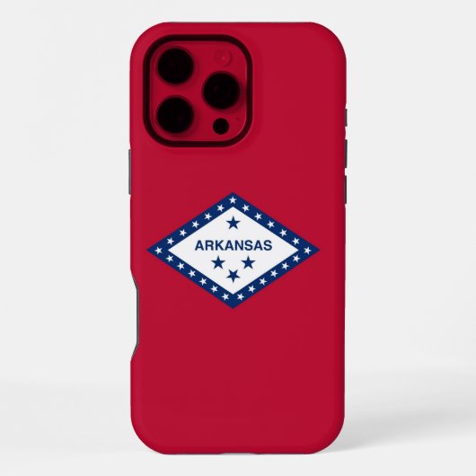 Apple iPhone 16 Pro Max Hülle, Arkansas-Flagge Hülle (Rückseite)