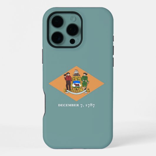 Apple iPhone 16 Pro Max Hülle, Delaware-Flagge Hülle (Rückseite)